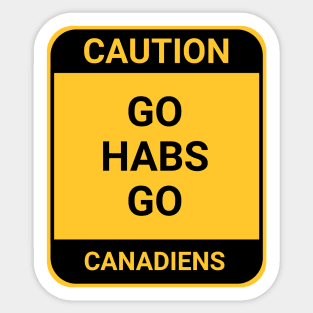 GO HABS GO Sticker